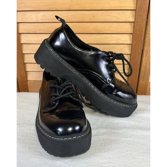 JellyPop Chunky-Platform Patent Oxfords 7.5 - Picture 1 of 11